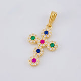 Pendant Dense Cross 1.6 g / 2.5 cm Yellow Gold 18K