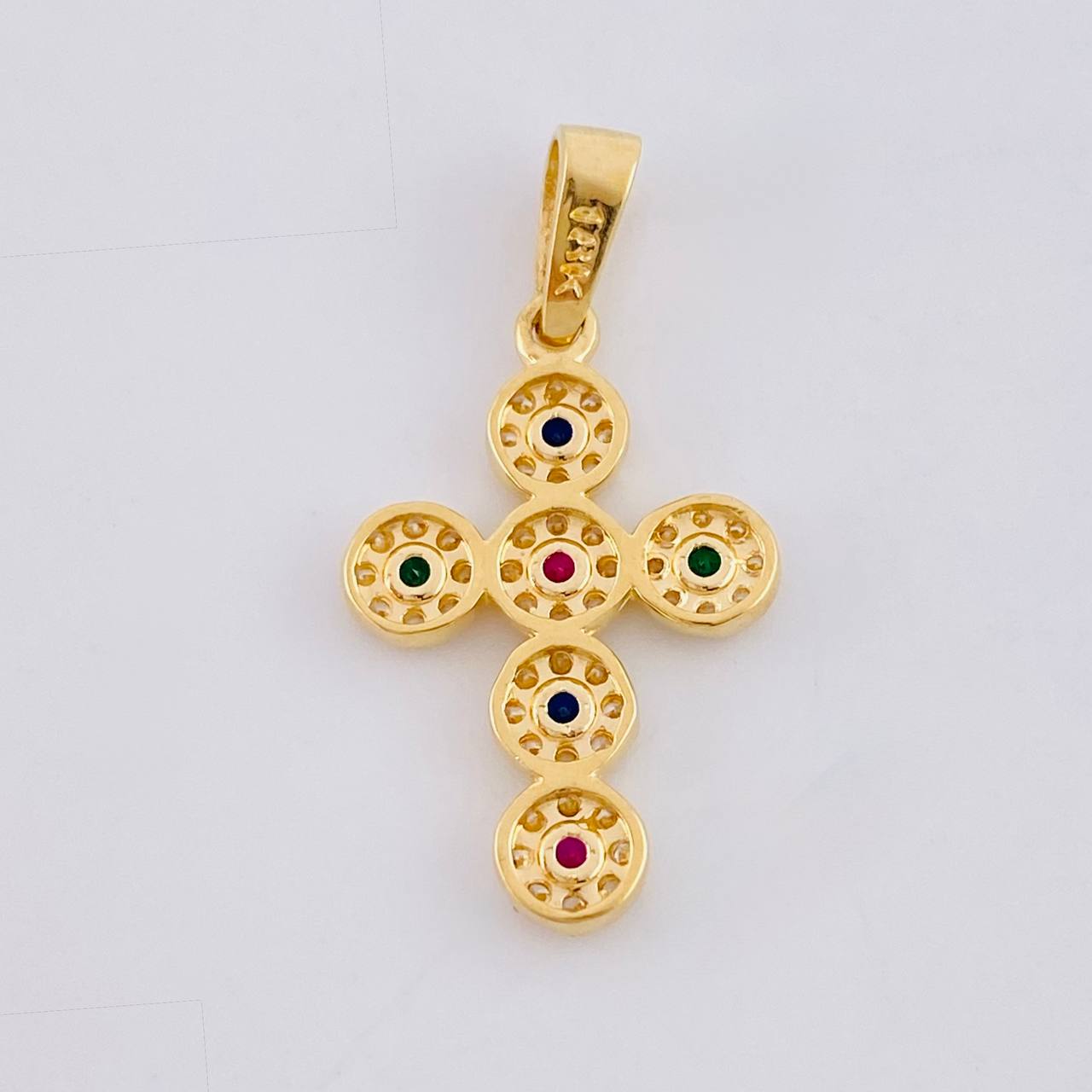 Pendant Dense Cross 1.6 g / 2.5 cm Yellow Gold 18K