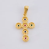 Pendant Dense Cross 1.6 g / 2.5 cm Yellow Gold 18K