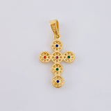 Pendant Dense Cross 1.65 g / 2.5 cm Yellow Gold 18K