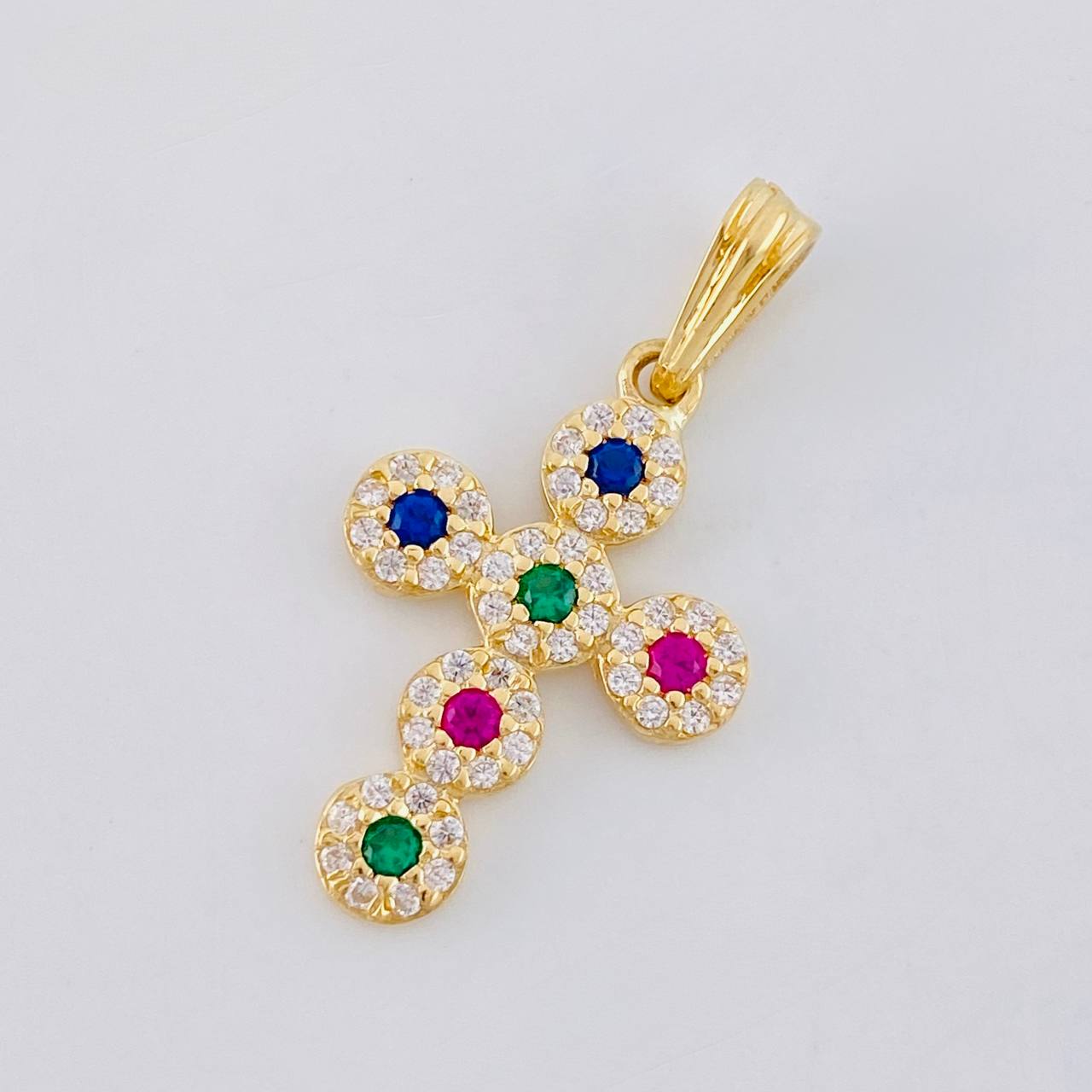 Dije Cruz Tupida 1.55 g / 1 in Oro Amarillo 18K