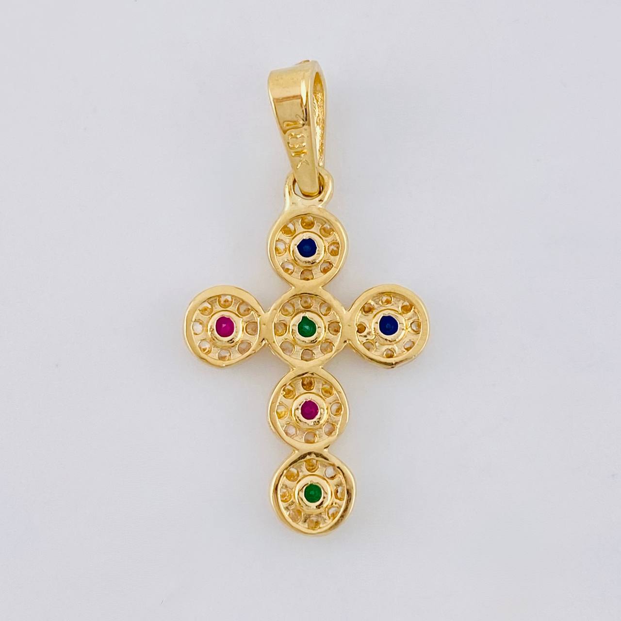 Dije Cruz Tupida 1.55 g / 1 in Oro Amarillo 18K