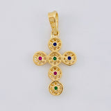 Pendant Dense Cross 1.55 g / 2.5 cm Yellow Gold 18K