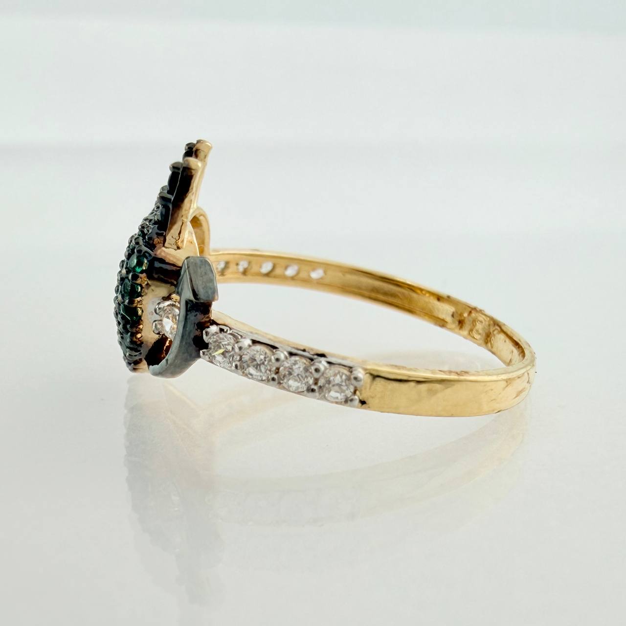 Anillo Corazon Devil 2.65gr / T7 3/4 / Tres Oros 18K %