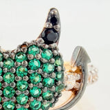 Devil Heart Ring 2.65gr / T7 3/4 / Two Black Rose Gold 18K &