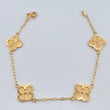 Pulso Aro Seguido Trebol 3.85gr / 7 1/2 in / Oro Amarillo 18K &