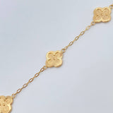 Pulso Aro Seguido Trebol 3.85gr / 7 1/2 in / Oro Amarillo 18K &