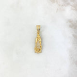 Dije Virgen Guadalupe 2.95gr / 3.2cm / Circones Blancos Oro Amarillo ©
