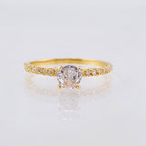 Anillo Solitario Tupido 1.6gr / T7 1/4 / Oro Amarillo 18K