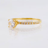 Anillo Solitario Tupido 1.6gr / T7 1/4 / Oro Amarillo 18K