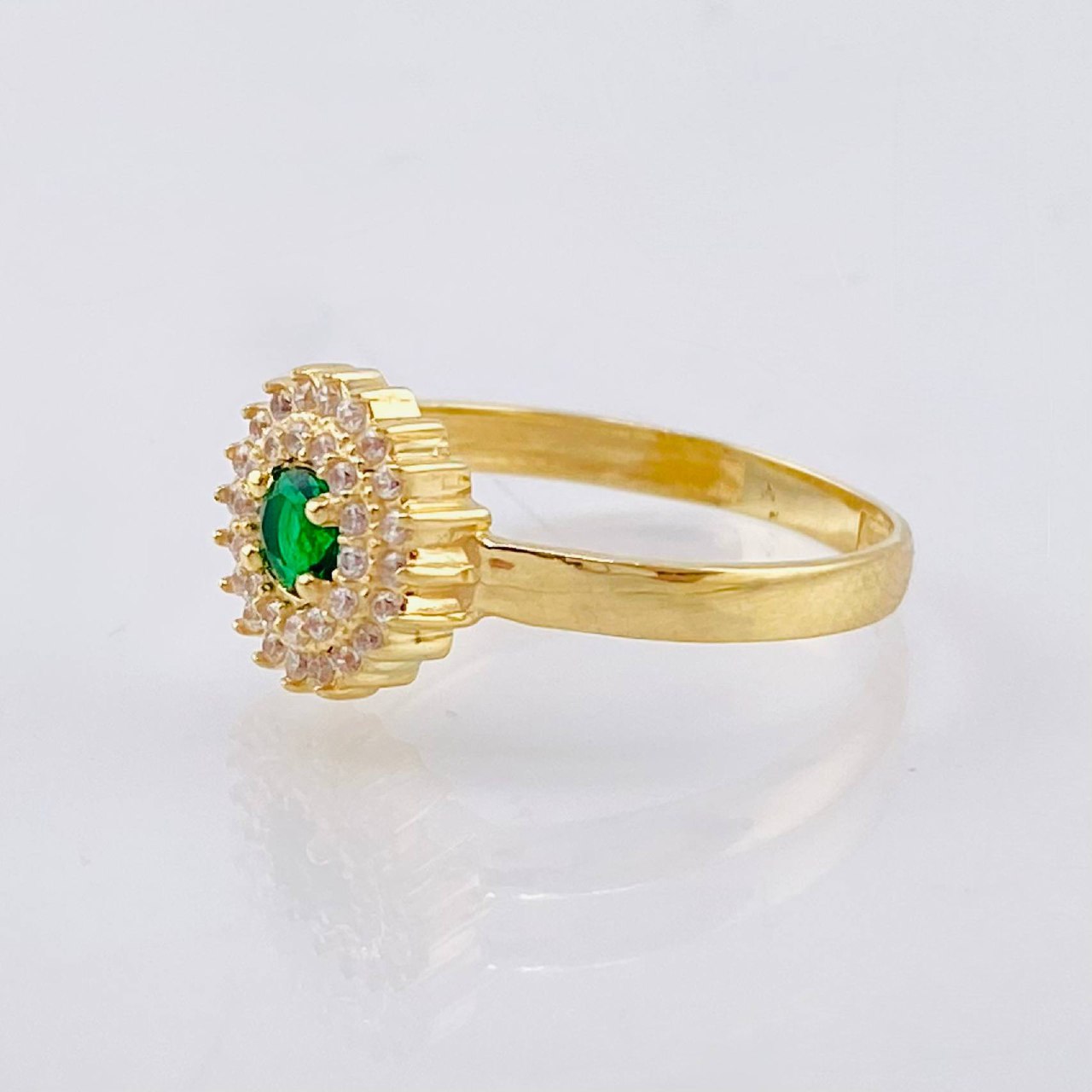 Anillo Halo Tupido 2.75gr / T7 / Oro Amarillo 18K