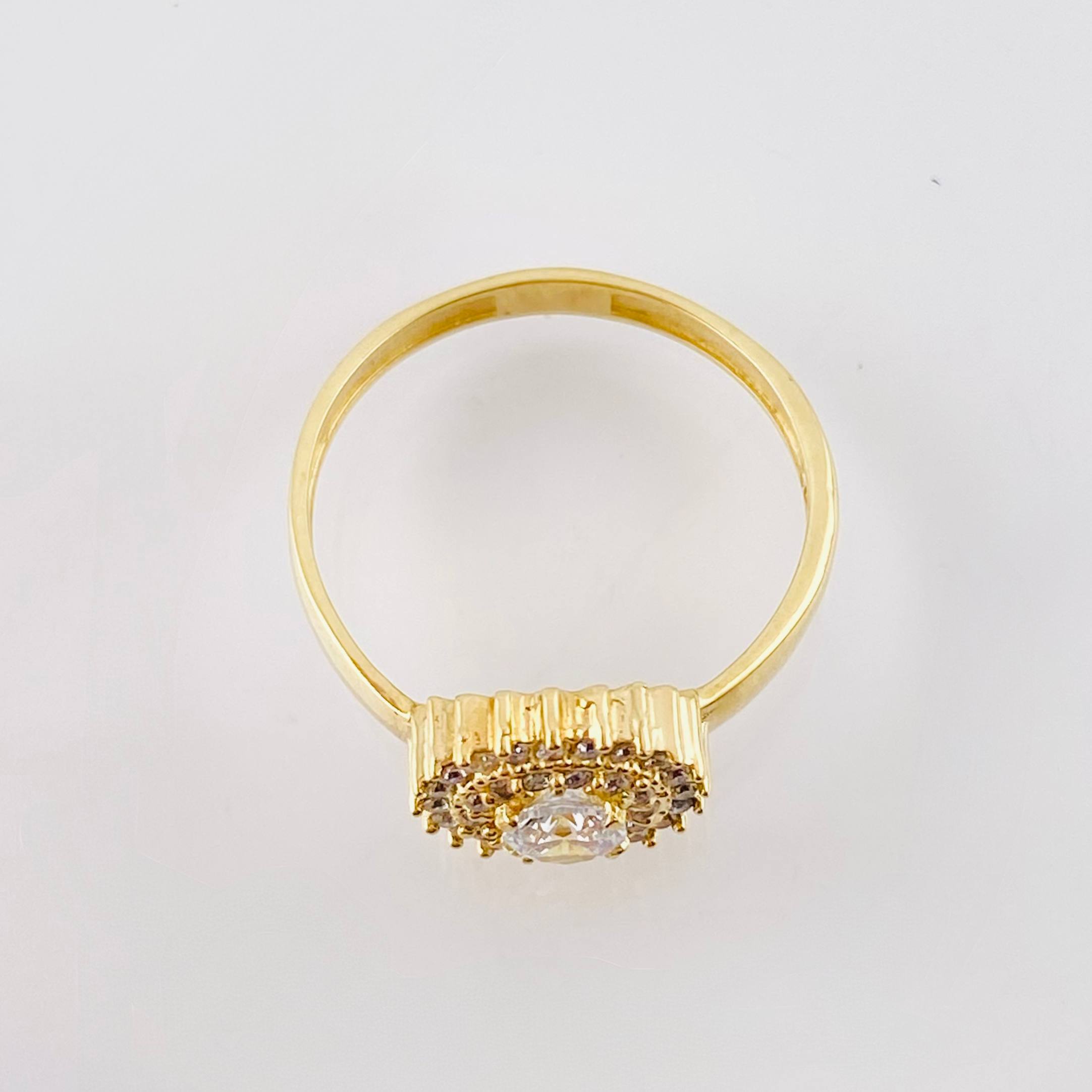 Anillo Halo Tupido 2.95gr / T6 1/4 / Oro Amarillo 18K