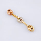 Charm Retazo GC 3 Links 0.25gr / 3/4 in / 4.2mm Three Golds 18K ©