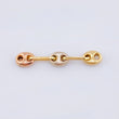 Charm Retazo GC 3 Links 0.25gr / 3/4 in / 4.2mm Three Golds 18K ©