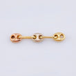 Charm Retazo GC 3 Links 0.25gr / 3/4 in / 3.4mm Three Golds 18K