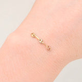 Charm Retazo GC 3 Links 0.25gr / 3/4 in / 3.4mm Three Golds 18K