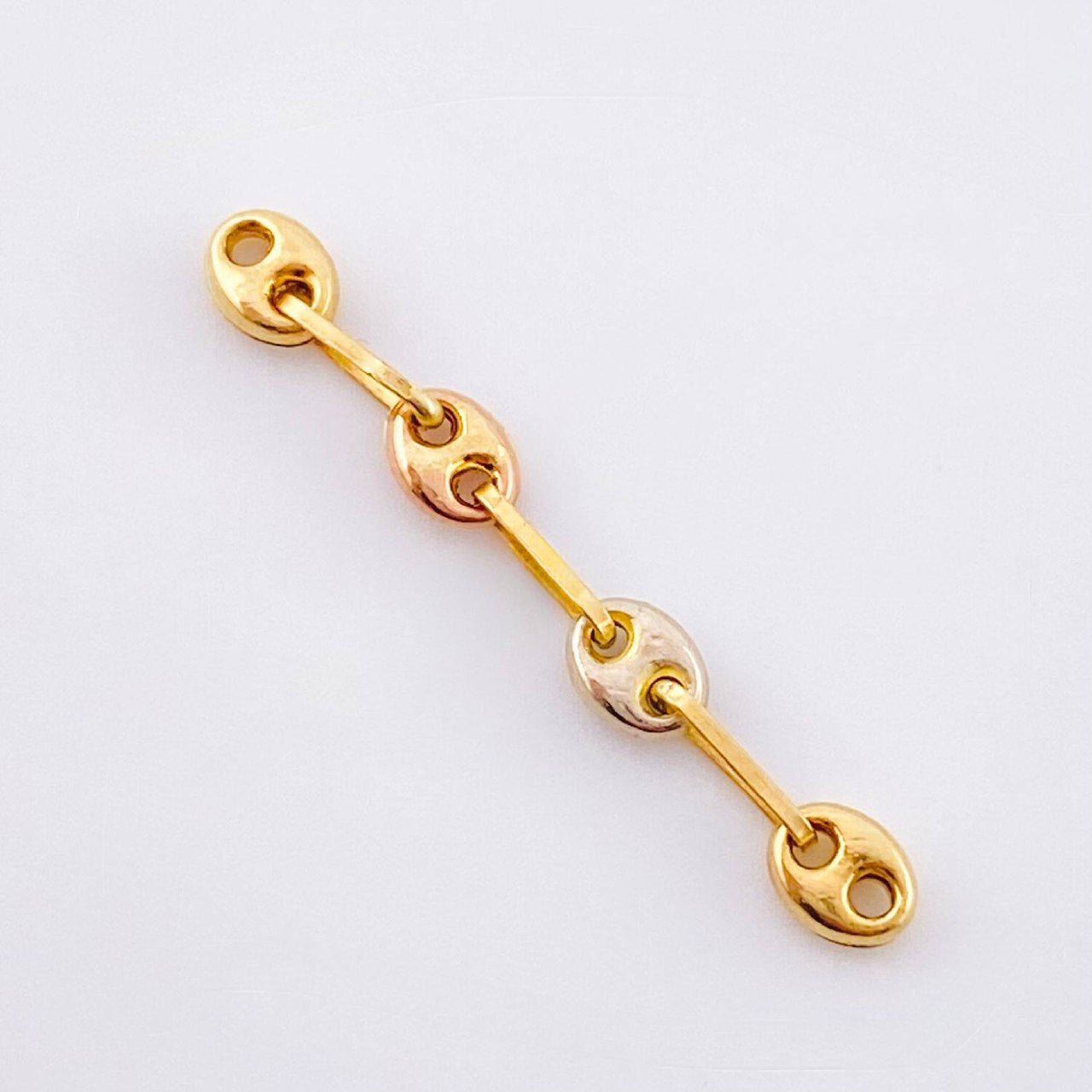 Herraje Retazo GC 4 Eslabones 0.3gr / 1 in / 3.4mm Tres Oros 18K