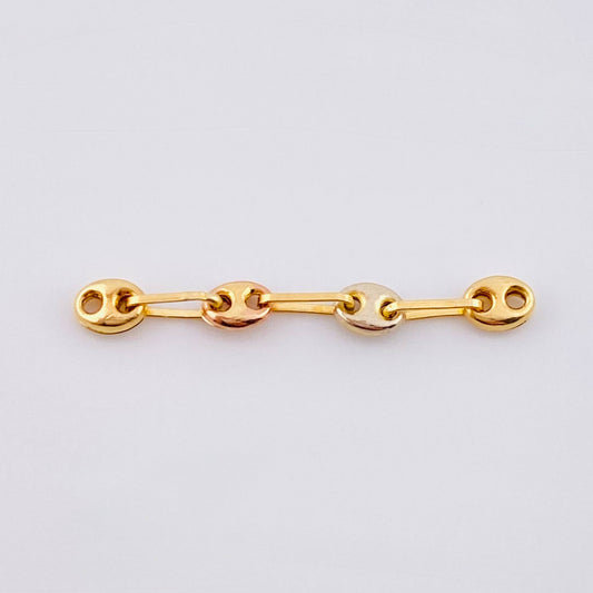 Herraje Retazo GC 4 Eslabones 0.25gr / 1 in / 3.35mm Tres Oros 18K ©