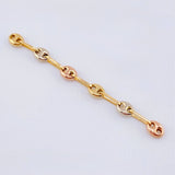 Charm Retazo GC 6 Links 0.45gr / 1 3/4 in / 3.4mm Three Golds 18K