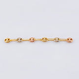 Charm Retazo GC 6 Links 0.45gr / 1 3/4 in / 3.4mm Three Golds 18K