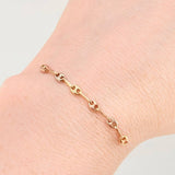Charm Retazo GC 6 Links 0.45gr / 1 3/4 in / 3.4mm Three Golds 18K