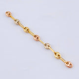 Charm Retazo GC 7 Links 0.55gr / 2 in / 3.4mm Three Golds 18K