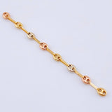 Charm Retazo GC 8 Links 0.65gr / 2 1/2 in / 3.4mm Three Golds 18K