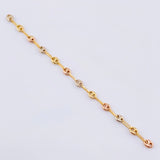 Charm Retazo GC 12 Links 0.95gr / 3 3/4 in / 3.4mm Three Golds 18K