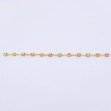 Charm Retazo GC 12 Links 0.95gr / 3 3/4 in / 3.4mm Three Golds 18K