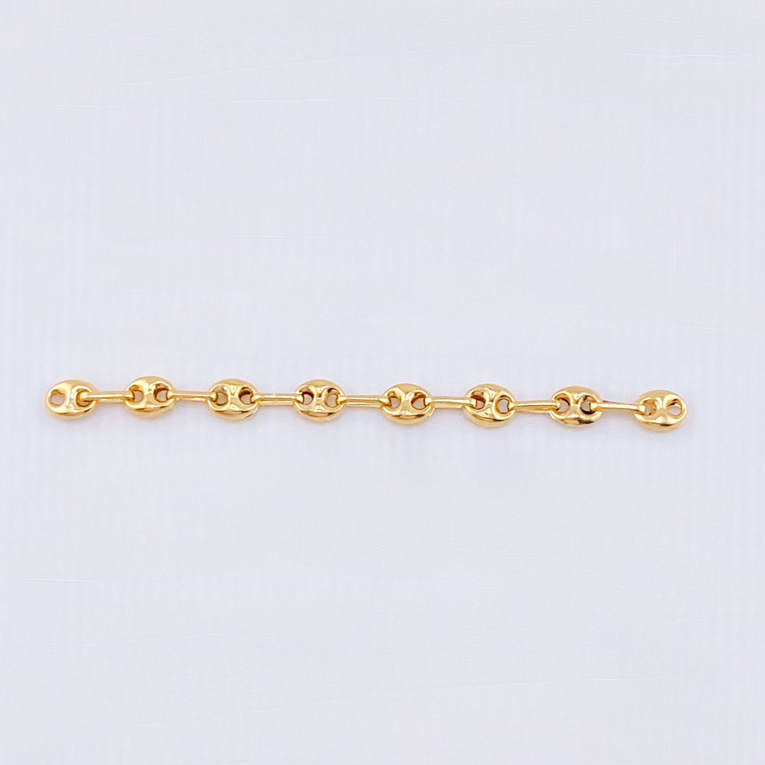 Herraje Retazo GC 8 Eslabones 0.5gr / 2 in / 3.4mm Oro Amarillo 18K