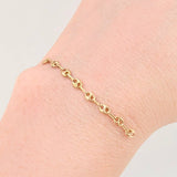 Herraje Retazo GC 8 Eslabones 0.5gr / 2 in / 3.4mm Oro Amarillo 18K