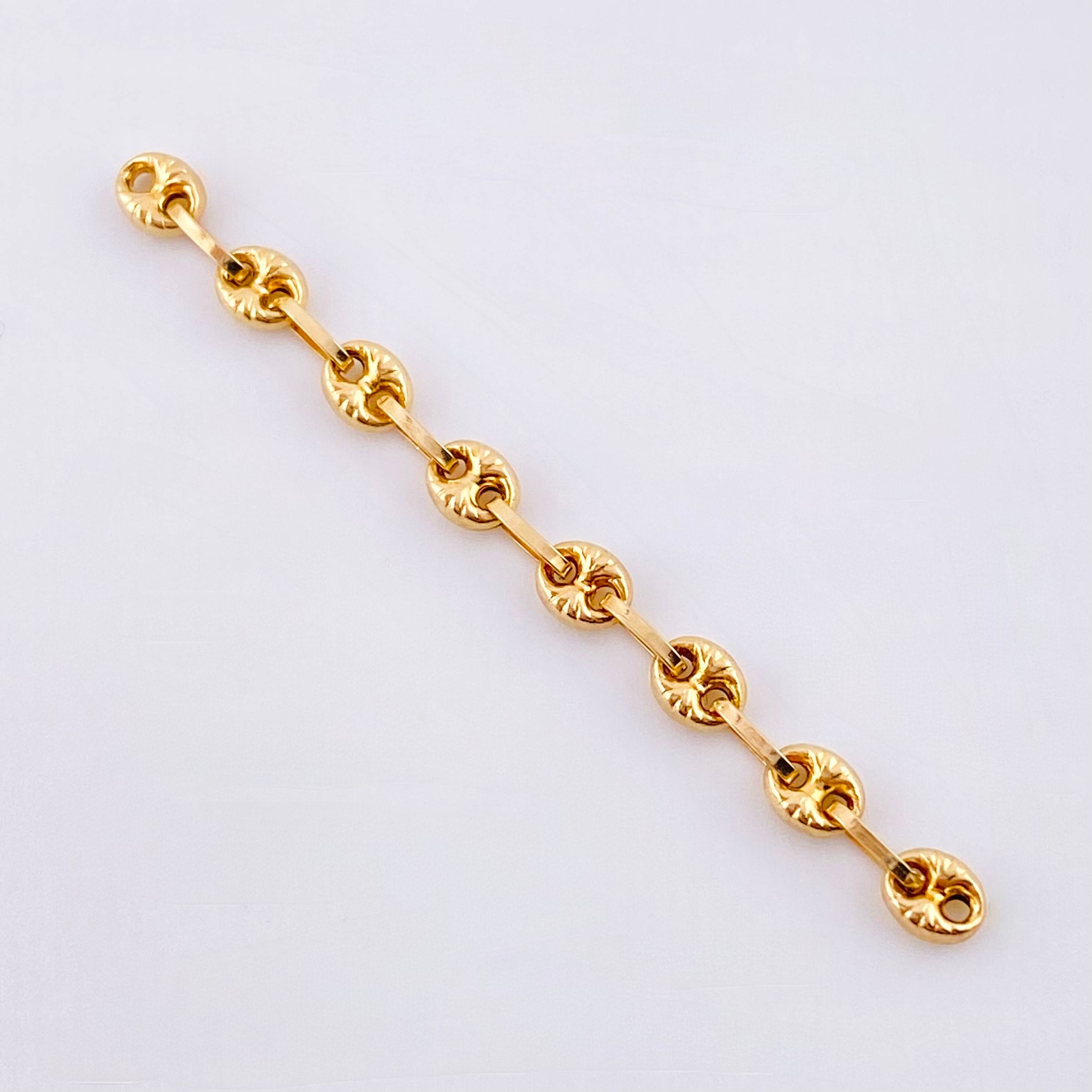 Herraje Retazo GC 8 Eslabones 0.65gr / 2 in / 3.4mm Oro Amarillo 18K