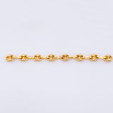 Herraje Retazo GC 8 Eslabones 0.65gr / 2 in / 3.4mm Oro Amarillo 18K