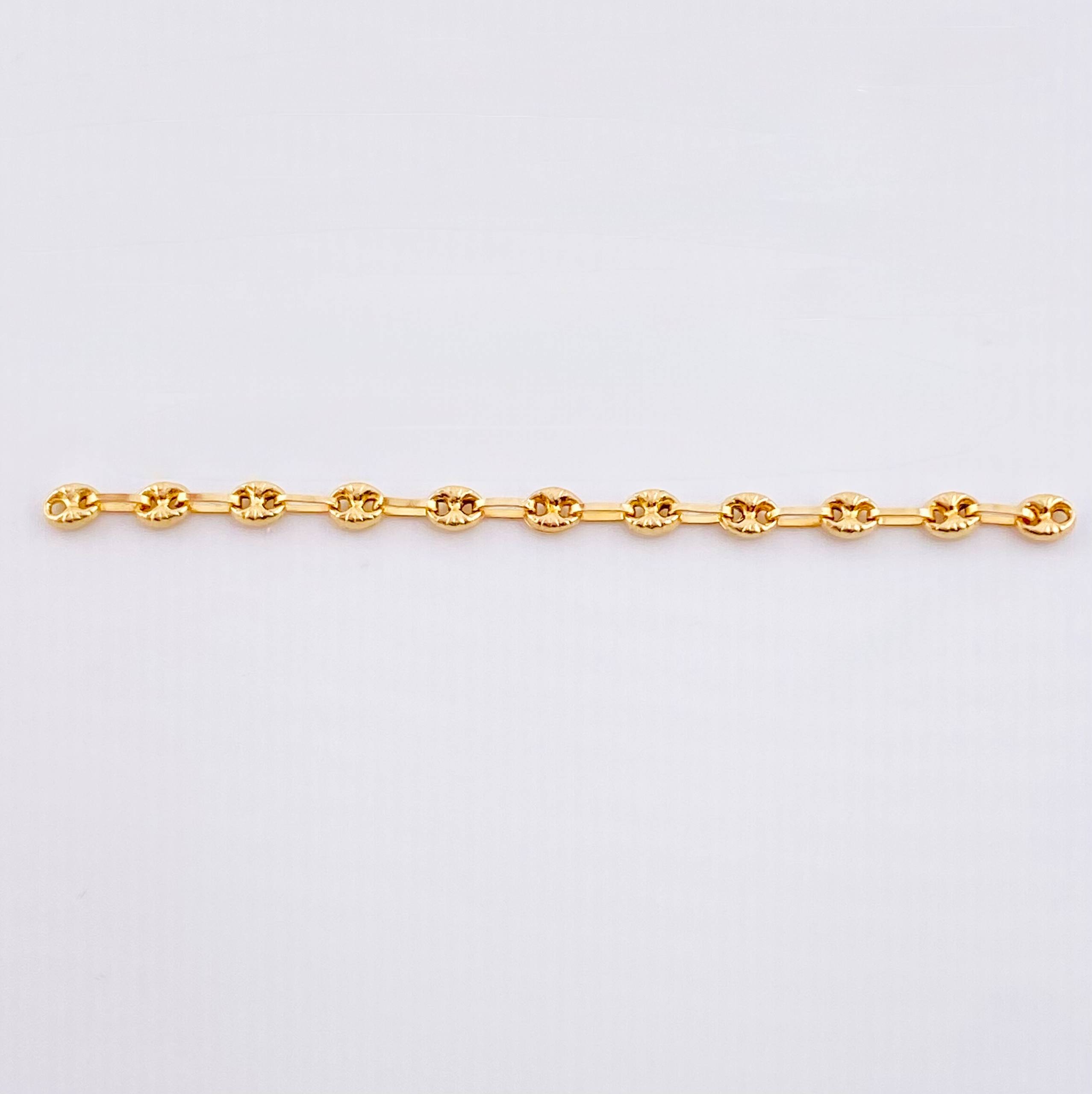 Herraje Retazo GC 11 Eslabones 0.9gr / 2 3/4 in / 3.4mm Oro Amarillo 18K