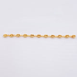 Herraje Retazo GC 11 Eslabones 0.9gr / 2 3/4 in / 3.4mm Oro Amarillo 18K