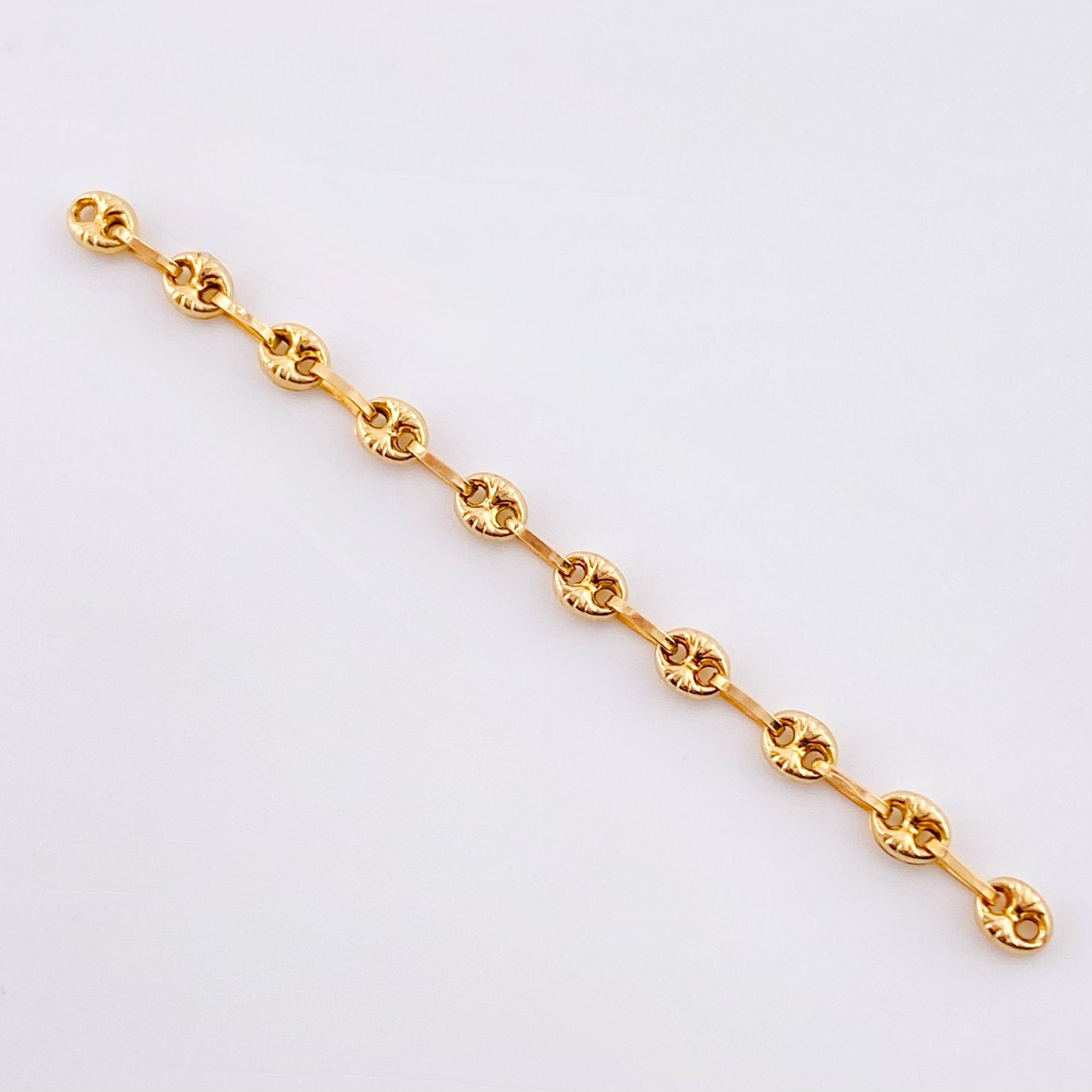 Herraje Retazo GC 10 Eslabones 0.8gr / 2 1/2 in / 3.4mm Oro Amarillo 18K