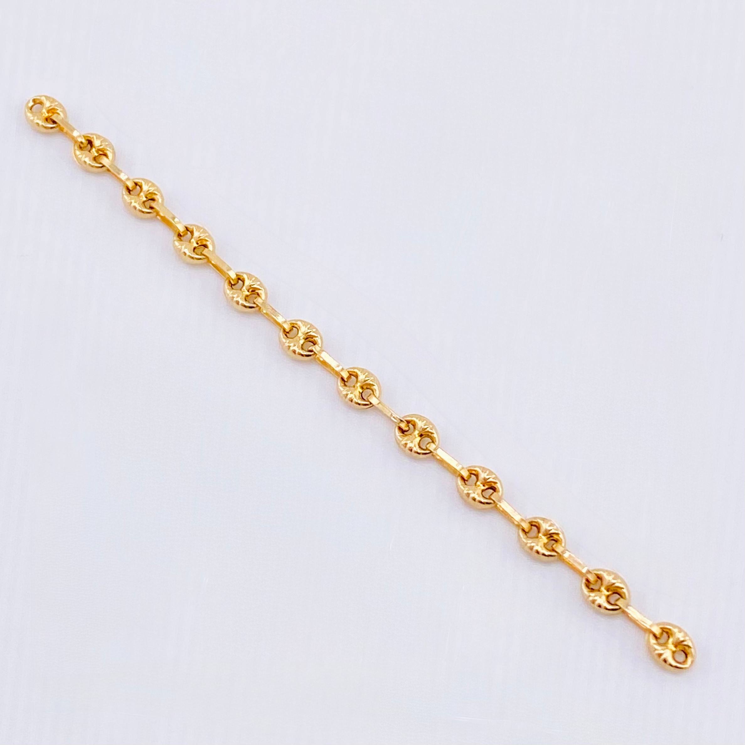 Herraje Retazo GC 12 Eslabones 1gr / 3 in / 3.4mm Oro Amarillo 18K