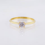 Anillo Solitario 1.6gr / T7 1/2 / Oro Amarillo 18K