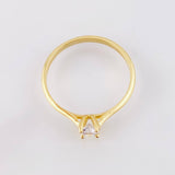 Anillo Solitario 1.6gr / T7 1/2 / Oro Amarillo 18K