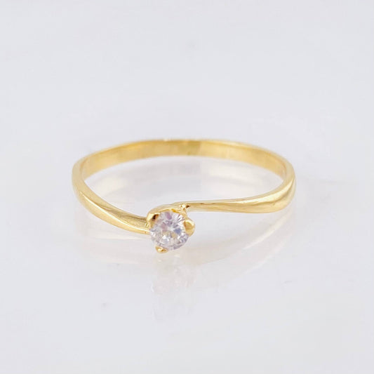 Anillo Solitario 1.25gr / T6 3/4 / Oro Amarillo 18K