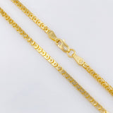 Cadena Veneciana Estrellada 7.35gr / 17 3/4 in / 2mm Oro Amarillo +3 18K ©