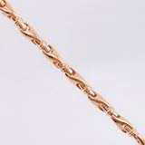 Rustic Chain Articulated Wheat 59.25gr / 27 1/2in / 4.6mm Two-tone White Rose Nac.Esp. 18K ©