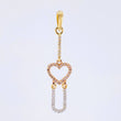 Dije Corazon Colgante Articulado 1.5gr / 1 1/2 in / Dos Oros Amarillo Rosa 18K ©