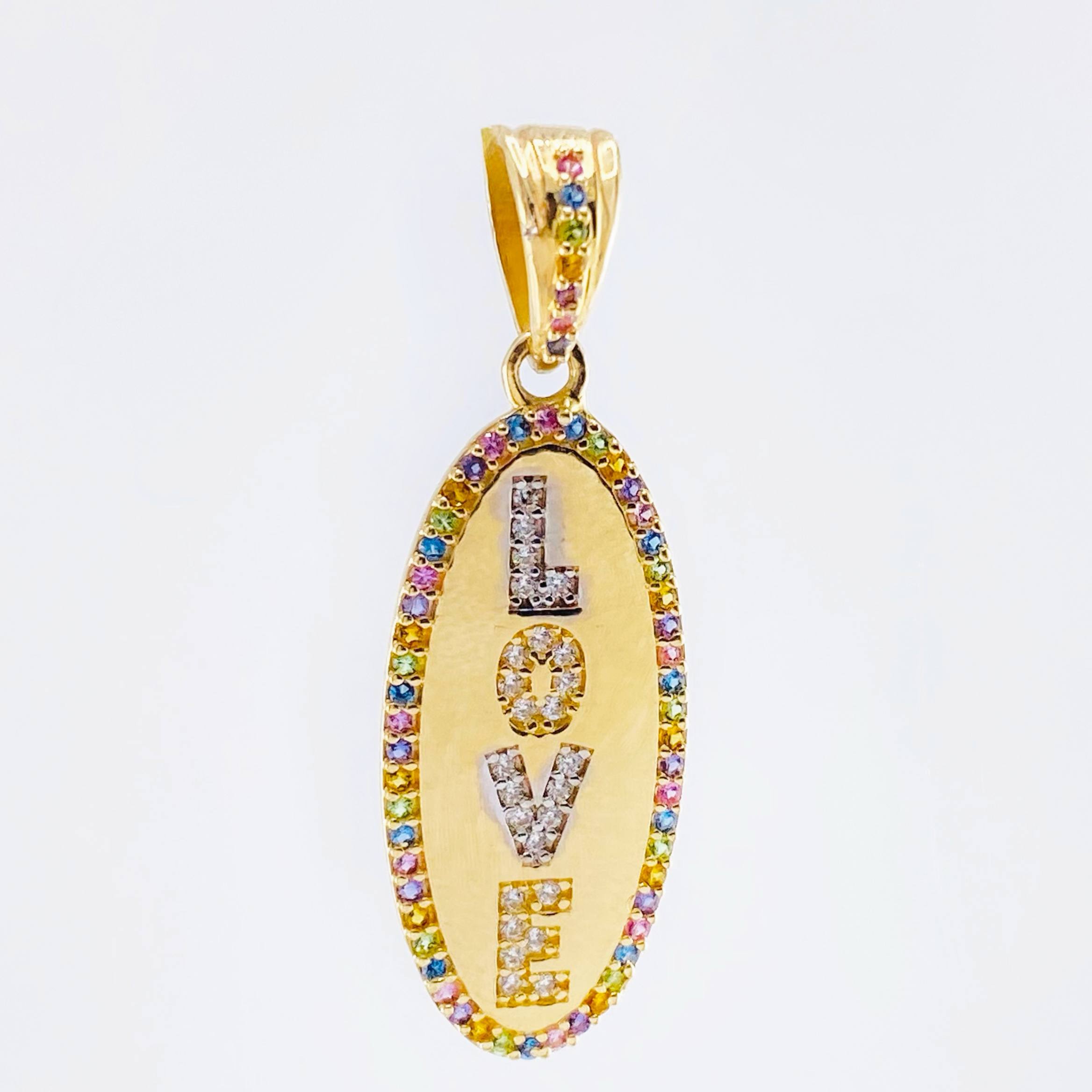 Dije Love 3.8gr / 1 1/2 in / Oro Amarillo 18K ©