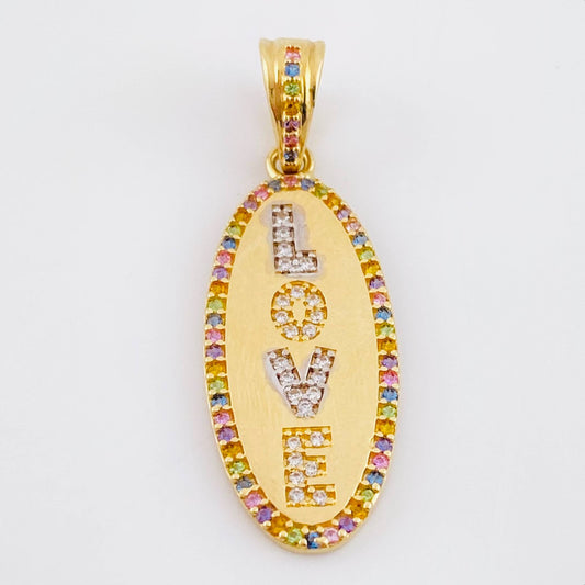 Dije Love 3.8gr / 1 1/2 in / Oro Amarillo 18K ©