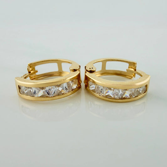 Candongas Carril 1.75 g / 1/2 in Oro Amarillo 18K