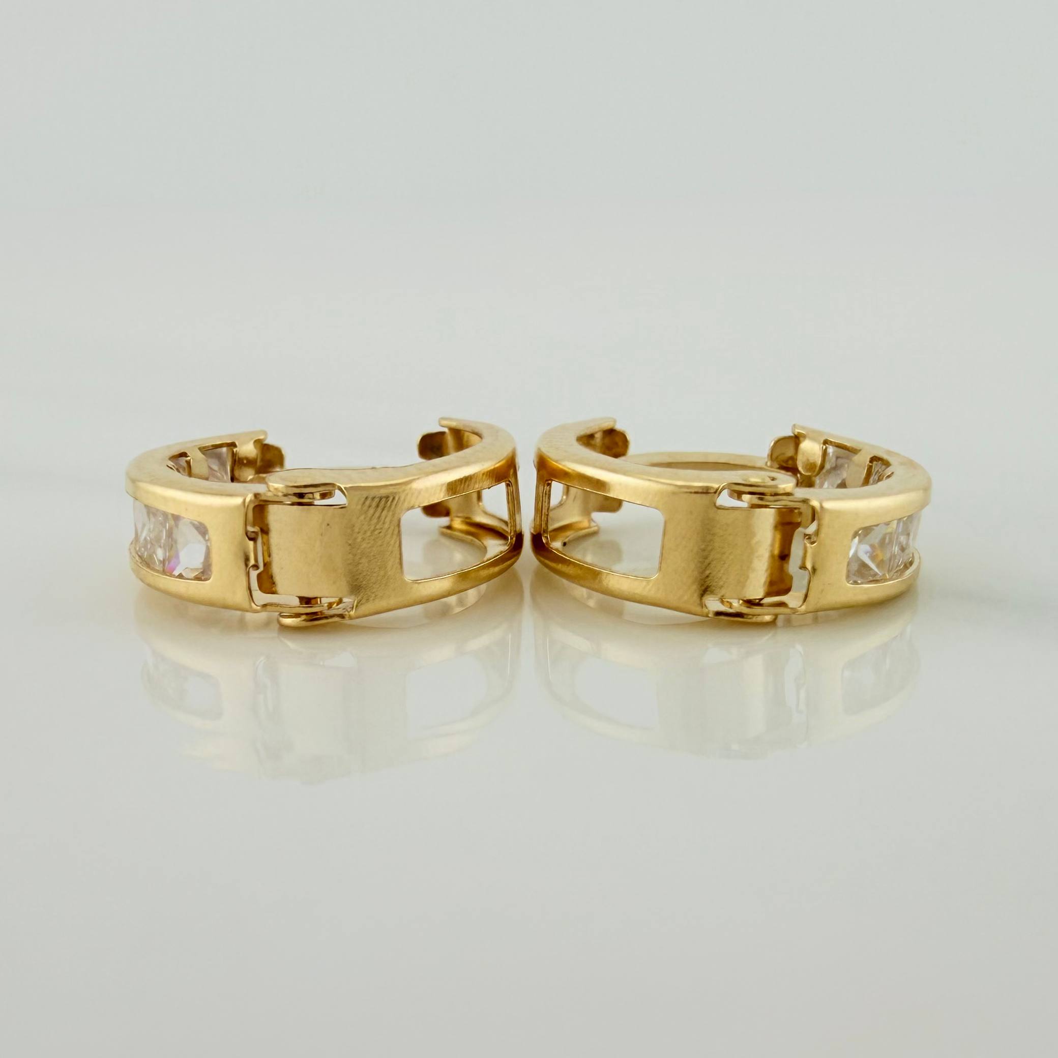 Hoop Earrings Carril 1.7 g / 1/2 in 18K Yellow Gold