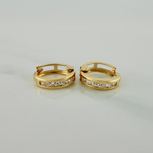 Candongas Carril 1.15 g / 1/2 in Oro Amarillo 18K