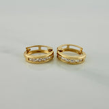 Candongas Carril 1.15 g / 1/2 in Oro Amarillo 18K