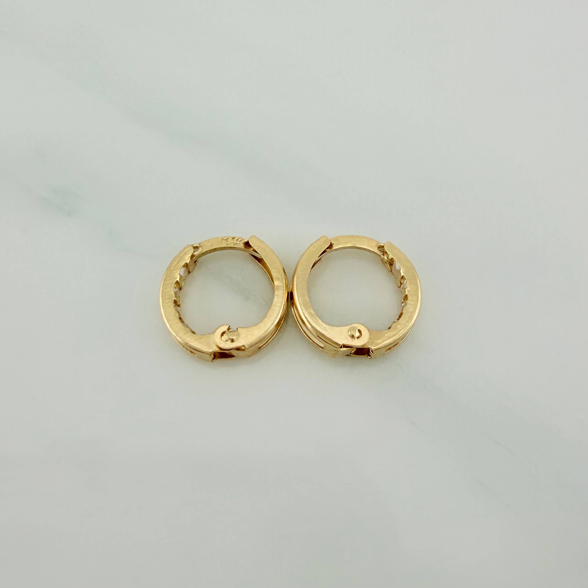 Candongas Carril 1.15 g / 1/2 in Oro Amarillo 18K